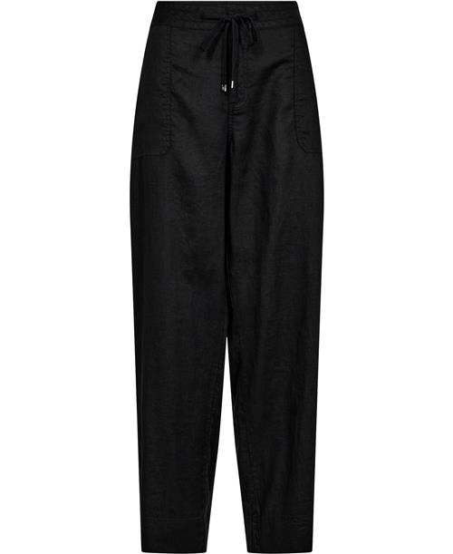 Lauren Ralph Lauren Soft Drapey Linenpant Kvinde Sort Hørbukser Str 18W - hos Magasin