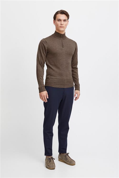 Casual Friday Cfkarlo Merino Knit Merino Knit wit Mand Pine Bark Melange Sweaters Slim Fit Str L Merino - hos Magasin