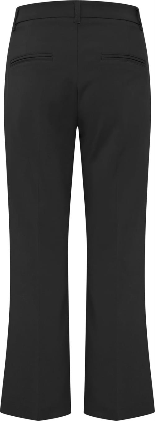 PULZ Jeans Pzbindy HW Pant Above Ankl Flared L Kvinde Black Beauty Flare Bukser Str 46 - hos Magasin