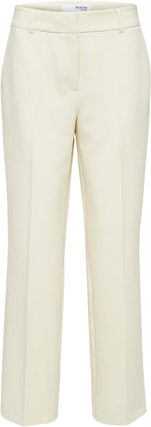 Selected Femme Slfrita MW Wide Pant Birch B Kvinde Birch Bukser Med Brede Ben Str "36/""32" - hos Magasin