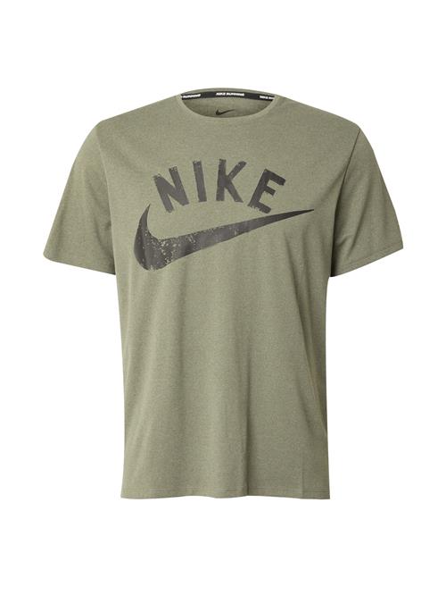 NIKE Funktionsskjorte 'MILER'  khaki / sort