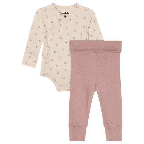 Buddy & Hope GOTS Johan Nyfødt Sæt Flowers 62/68 cm  Lyserød Blomster 62/68 cm  Unisex