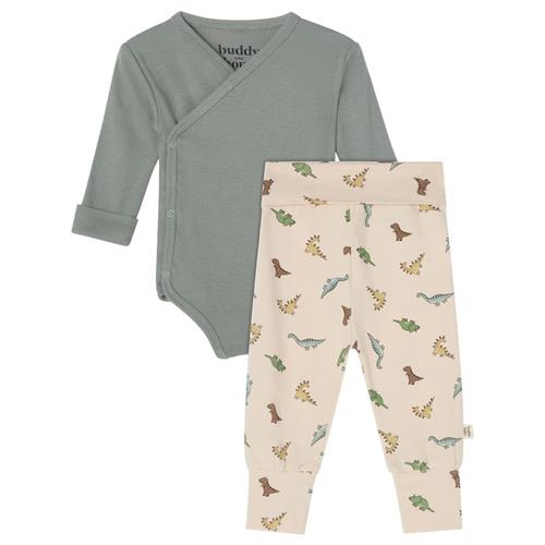 Buddy & Hope GOTS Johan Nyfødt Sæt Dinosaur | Grønn | 62/68 cm