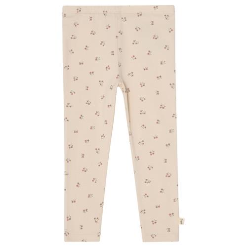 Buddy & Hope GOTS Kalle Leggings Flower | Hvid | 50/56 cm