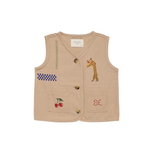 Sissel Edelbo Ellie Mini Vest with Embroidery Incence | Brun | 7-8 years