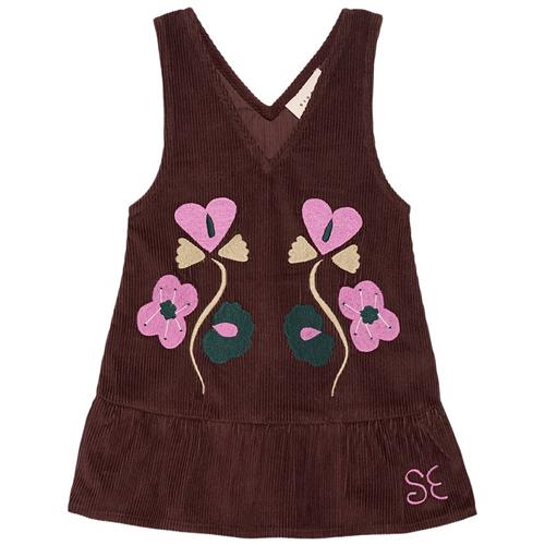 Sissel Edelbo Hollie Mini Corduroy Kjole Chocolate Brown | Brun | 5-6 years