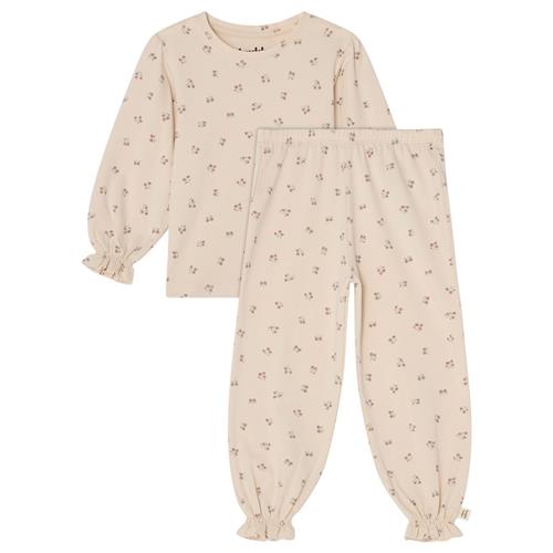 Buddy & Hope Katja Floral Pyjamas med Flæsekanter | Hvid | 74/80 cm