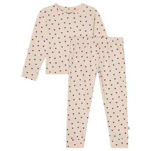 Buddy & Hope Konrad Pyjamas Set Merry Hearts | Hvid | 86/92 cm