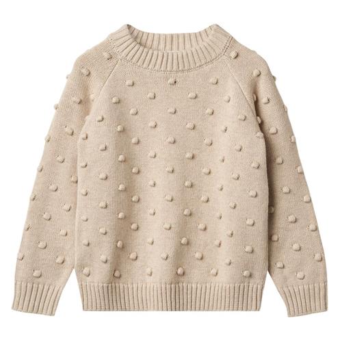 Fliink Bon Dot Pullover Sandshell | Beige | 2 years