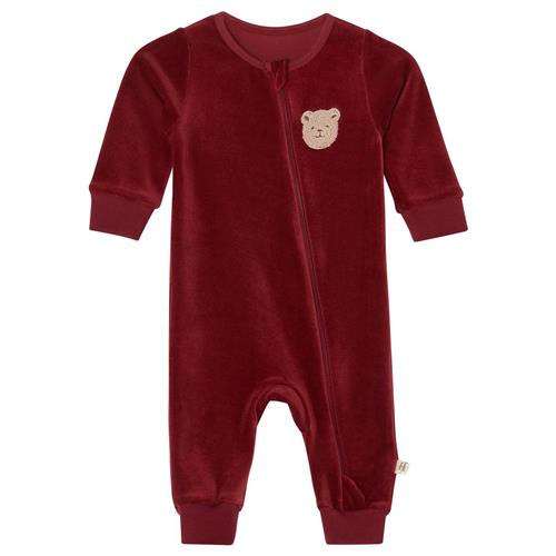 Buddy & Hope GOTS Lasse Velour Buksedragt Merry Red | Rød | 74/80 cm