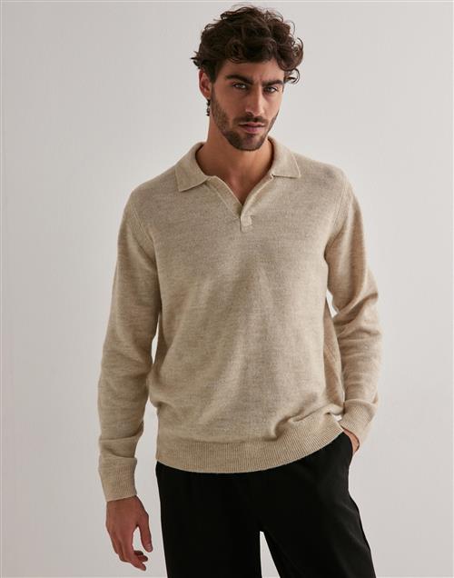 Only & Sons Onsraymond Reg 12 Resort Knit Langærmede polotrøjer Beige