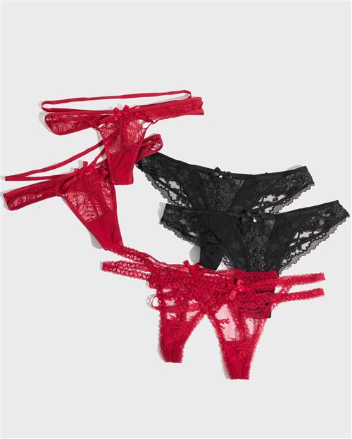 Hunkemöller - Rød - 6-Pack String