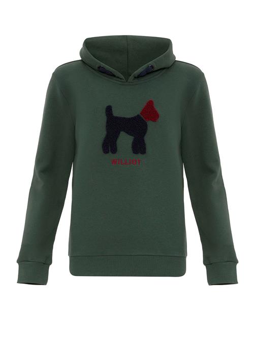 Williot Sweatshirt  mørkegrøn / mørkerød / sort