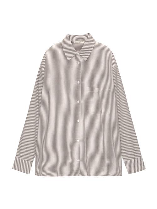 Pull&Bear Bluse  brun / hvid