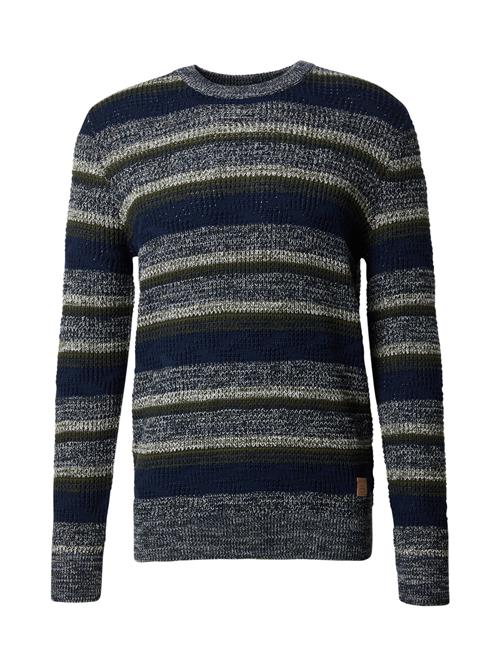 Key Largo Pullover 'MST BASEL'  mørkeblå / oliven / hvid