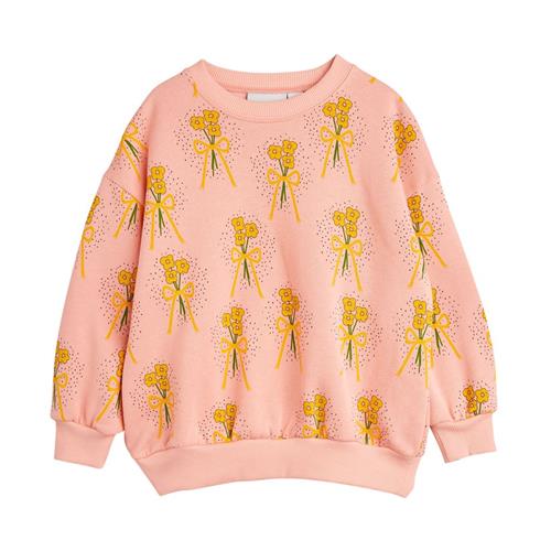 Mini Rodini Vinterblomster Aop Sweatshirt Pink | Lyserød | 128/134 cm