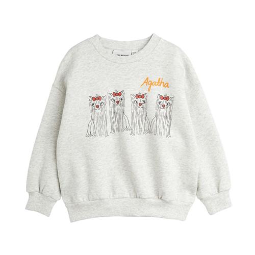 Mini Rodini Agatha Dogs Sweatshirt Grey Melange | Grå | 80/86 cm