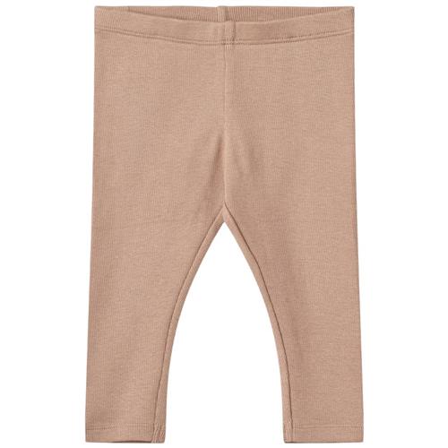 Wheat Maddy Ribbede Baby-leggings Nougat Rose | Lyserød | 68 cm