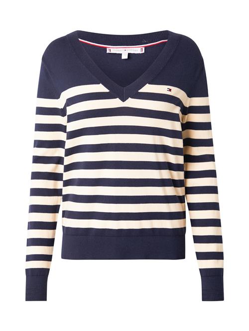 Se TOMMY HILFIGER Pullover  mørkeblå / naturhvid ved About You