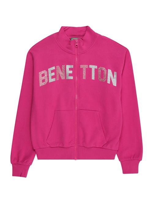 UNITED COLORS OF BENETTON Sweatjakke  cyclam / rosé / sølv