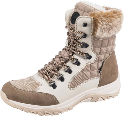 Se Rieker Snowboots  beige / creme / lysebrun / sort ved About You