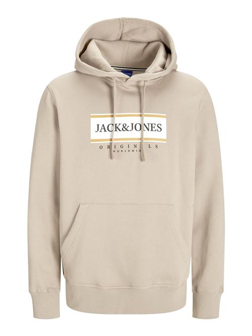 JACK & JONES Sweatshirt  beige / sort / hvid