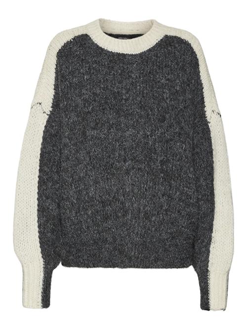 VERO MODA Pullover 'VMCORDELIA'  mørkegrå / uldhvid