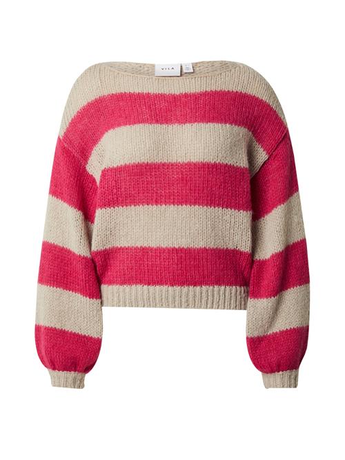 VILA Pullover 'CHOCA'  beige / mørk pink