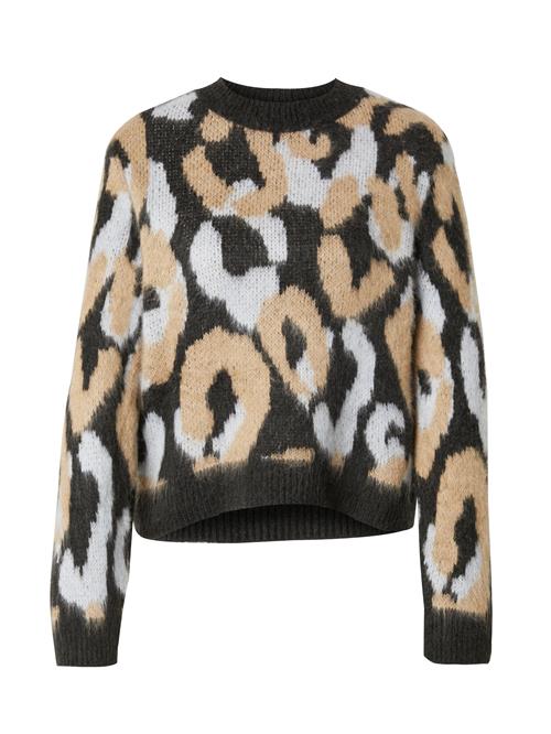 ONLY Pullover 'ONLWILD'  lysebrun / sort / hvid