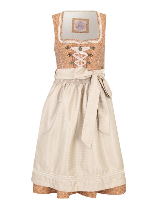 MARJO Dirndl  creme / cognac / hvid