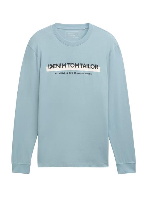 TOM TAILOR DENIM Bluser & t-shirts  lyseblå / sort / hvid