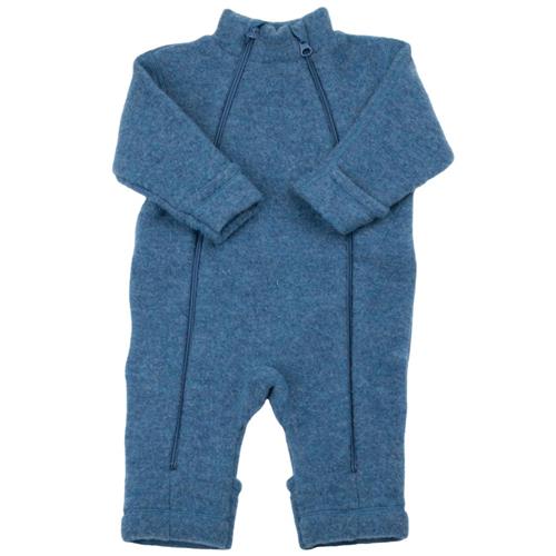 Se Joha Blå jumpsuit med dobbelt lynlåse-design | Blå | 80 cm ved Babyshop