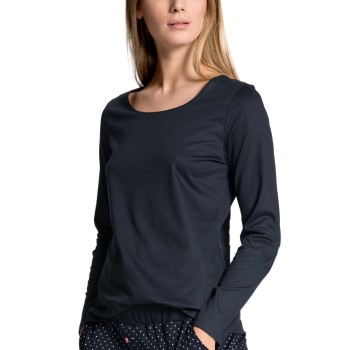 Se Calida Favourites Dreams Shirt Long Sleeve Mørkblå bomuld XX-Small Dame ved Timarco