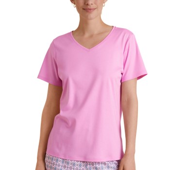 Se Calida Favourites Space Shirt Short Sleeve Rosa bomuld Small Dame ved Timarco