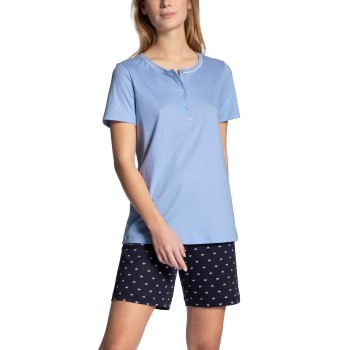 Calida Night Lovers Short Pyjama Blå bomuld Medium Dame