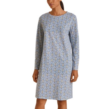 Calida Nights Long Arm Sleepshirt Lyseblå bomuld X-Small Dame