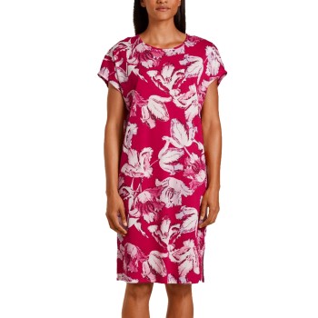 Se Calida Nights Sleepshirt Blooming Short Sleeve Rosa Mønster  bomuld Small Dame ved Timarco