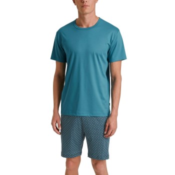 Calida Relax Streamline 2 Short Pyjamas Blå/Blå bomuld Medium Herre