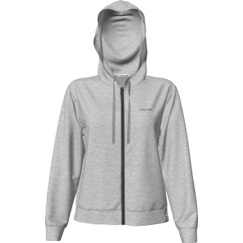 Se Calvin Klein Modern Cotton LW Full Zip Hoodie Grå Small Dame ved Timarco