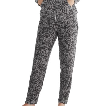 Damella Knitted Lounge Pants Leopard Medium Dame