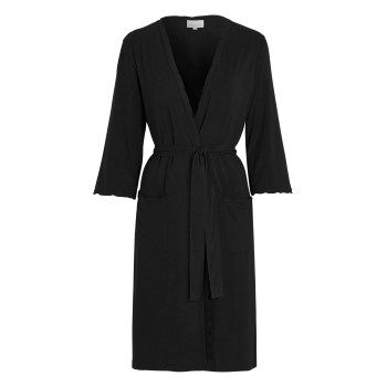 Damella Viscose Plain Wave Robe Sort Bambus Medium Dame