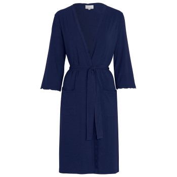 Damella Viscose Plain Wave Robe CL2 Marineblå Bambus Large Dame