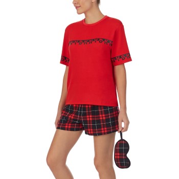 DKNY Homewear DKNY 100 DKNY Short Pj Set Rød/Sort Small Dame