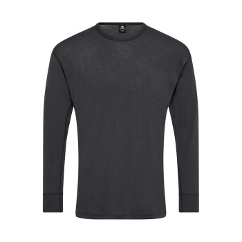 Dovre Long Sleeve Wool Crew Neck Mørkgrå  merinould Medium Herre