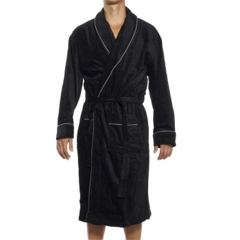 JBS Bath Robe Sort bomuld Large Herre