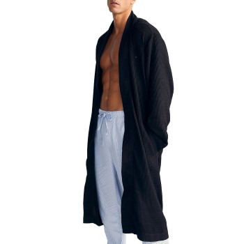 Se JBS of Denmark Waffel Bathrobe Sort XX-Large Herre ved Timarco