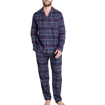 Se Jockey Cotton Flannel Pyjama Navy bomuld Medium Herre ved Timarco