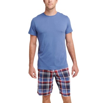 Se Jockey Night And Day Pyjama Short Sleeve Marine/Rød Medium Herre ved Timarco