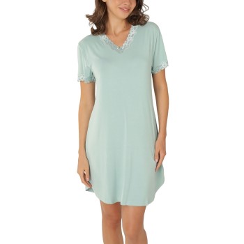 Lady Avenue Bamboo Nightdress SS Mintgrøn Bambus Medium Dame