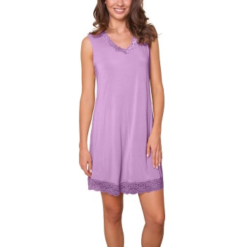 Lady Avenue Bamboo With Short Sleeve Nightdress Lilla Bambus Large Dame